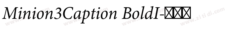 Minion3Caption BoldI字体转换